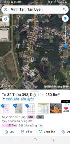 Bán đất tại Xã Vĩnh Tân, Tân Uyên, Bình Dương diện tích 254m2 giá 1.79 tỷ 14014998