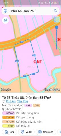 Bán 8827 m2 đất (có thổ cư), hai mặt tiền 600A, Tân Phú Đồng Nai 14045750