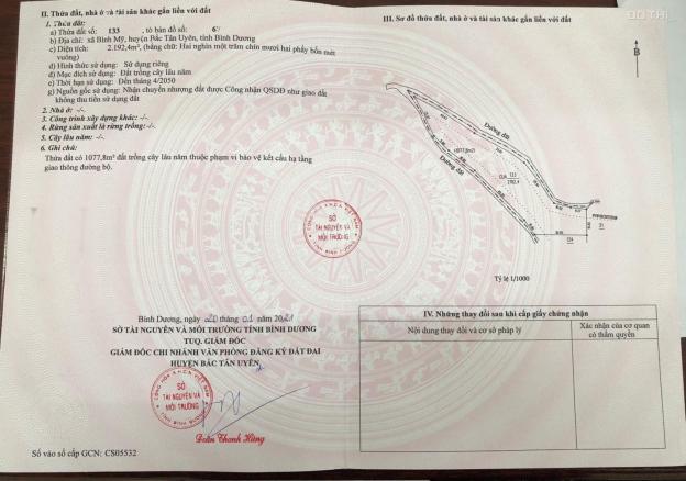 Bán đất Xã Bình Mỹ Huyện Bắc Tân Uyên Bình Dương 1860m2 giá rẻ 14058236