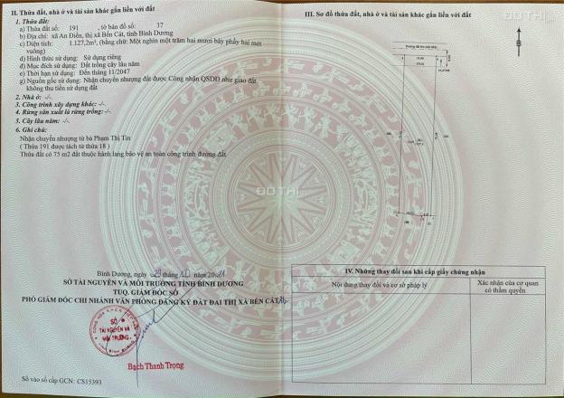 Bán đất tại đường An Điền 083, Phường An Điền, Bến Cát, Bình Dương diện tích 1127m2 giá 4,65 tỷ 14058830