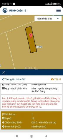Bán đất sổ hồng riêng tại phường An Phú Đông, Quận 12 diện tích 4x16m 14062013