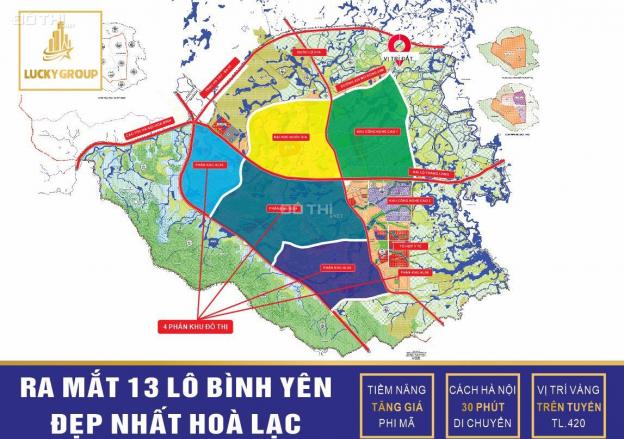 Bán đất xã Bình Yên, Thạch Thất, Hà Nội, 60m2, giá 1.3 tỷ 14069412