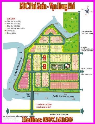 Bán đất nền dự án KDC Phú Xuân Vạn Hưng Phú, Nhà Bè, diện tích 230m2, giá 42 tr/m2 14078657