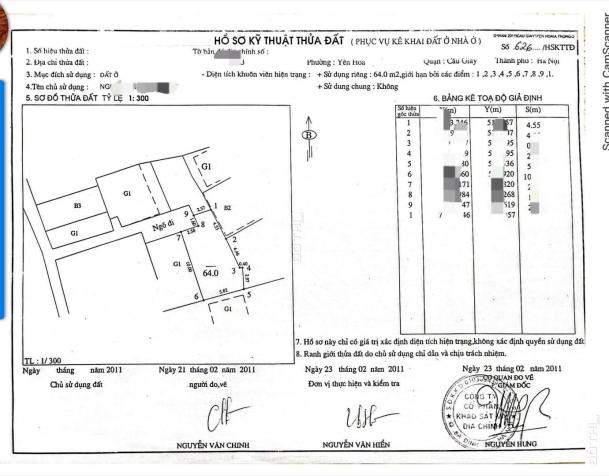 Cần bán mảnh đất 64m2 ở phố Hoa Bằng, phường Yên Hoà, Cầu Giấy - Giá chỉ 3,1 tỷ 14112778