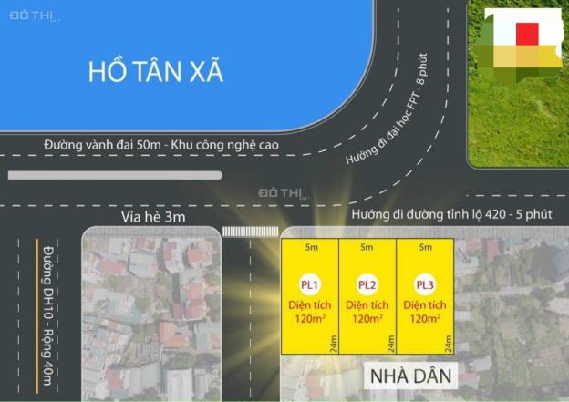 Hàng hiếm đất mặt hồ Tân Xã 120m2 full thổ cư, giá đầu tư. Mặt tiền hướng thẳng ra hồ, kinh doanh 14122532