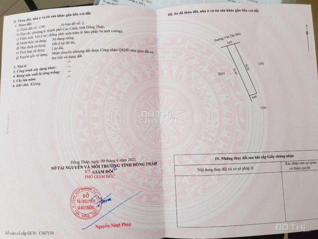 Cần bán đất tặng nhà tại Văn Tấn Bảy, Phường 6, Thành phố Cao Lãnh, Đồng Tháp 14123125