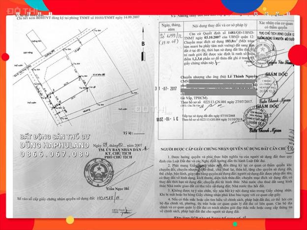 Đất full thổ cư 8m6 x 26m, nở hậu 9m1. Thạnh Lộc 43, Phường Thạnh Lộc, Quận 12 14124154