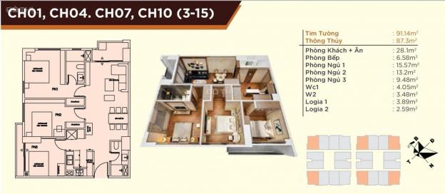Bán căn góc 3 PN 87,3m2 giá siêu tốt tại HC Golden City, nhận nhà ở ngay, full nội thất cao cấp 14130512