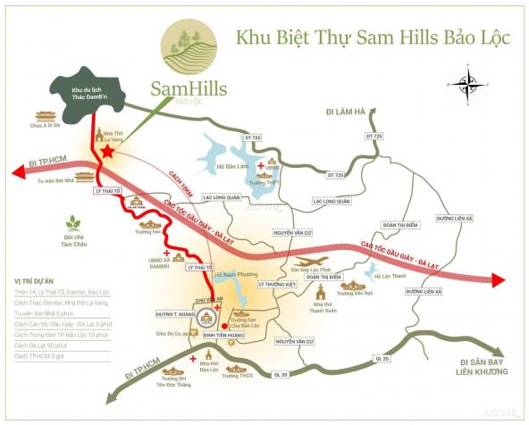 Mở bán nền đất khu biệt thự nghỉ dưỡng Sam Hills Bảo Lộc, từ 1 đến 3 mặt tiền, vị trí đẹp, SHR 14132447