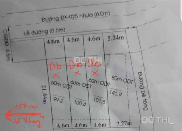 Bán đất tại đường DX 025, Phường Phú Mỹ, Thủ Dầu Một, Bình Dương diện tích 147m2 giá 3,65 tỷ 14144882