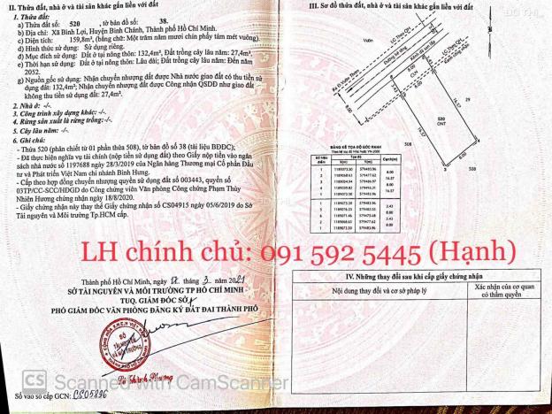 Chính chủ cần bán lô đất 8x20m full thổ cư Vườn Thơm, Bình Chánh, sổ hồng riêng 14146399