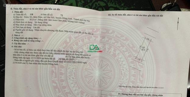 Đất đấu giá Xóm Đầm Vân Nội 85m2 2 mặt đường cạnh đầm Vân Trì 14164996