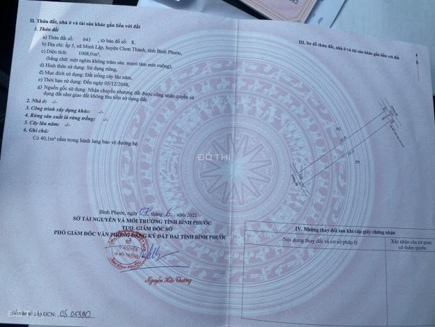 Chính chủ bán đất Ấp 5 - xã Minh Lập, Chơn Thành, BP - 1.070m2 - 6xx triệu 14170968