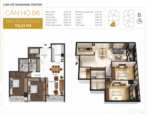 Bán căn 2PN B6 - 113m2 tại Sunshine Center Center, HTLS 0%, CK 6% + 200tr, nhận nhà ở ngay 14174726