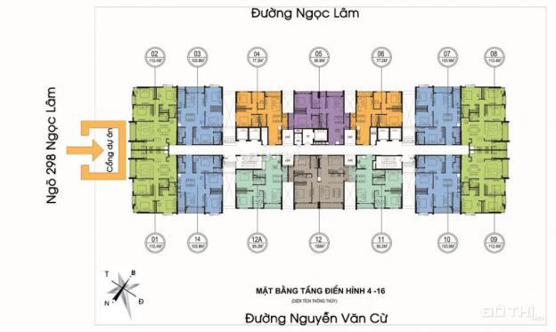 Bán gấp căn CC 3PN, DT: 114m2, giá 3,3 tỷ - phố cổ Ngọc Lâm Long Biên 14189819