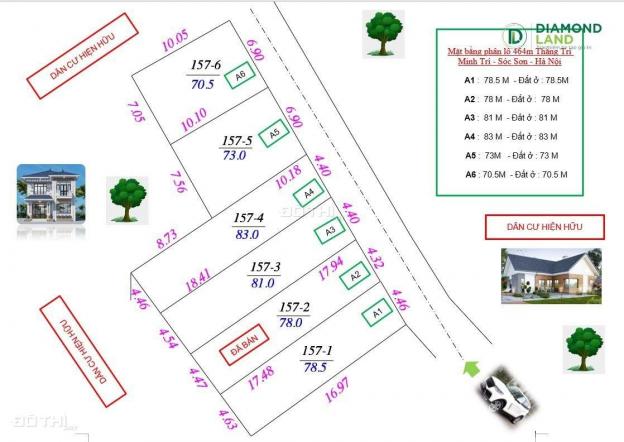 Bán đất tại đường 35, Xã Minh Trí, Sóc Sơn, Hà Nội diện tích 80m2 giá 8 triệu/m2 14193756