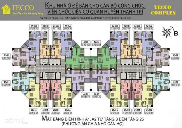 Cho thuê căn hộ 03 tòa A1 CC Tecco Thanh Trì. DT: 85m2 giá: 8 triệu/th LH: 0904.999.135 14210151