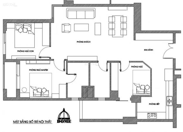 Cho thuê căn hộ chung cư tòa P2 tầng trung thoáng đẹp, 145m2, 3 ngủ, 2 wc, đủ đồ, giá thuê 25 tr/th 14216833