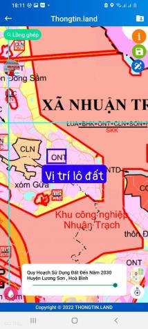 Lô đất 3909.3m2 400m2 ONT còn lại CLN sát sườn KCN Nhuận Trạch Lương Sơn chờ đón các nhà đầu tư 14225653