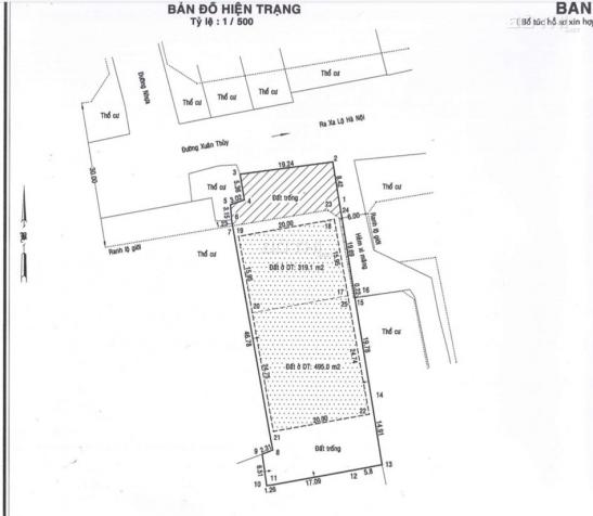 Bán lô đất mặt tiền đường Xuân Thủy, Quận 2, 1403.8m2, xây dựng được 10 tầng 14236053