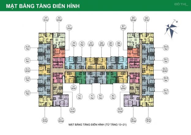 Chính chủ bán căn 05 tòa B CC 282 Nguyễn Huy Tưởng, DT 70m2 giá: 2.550 tỷ. LH: 0904999135 14252463