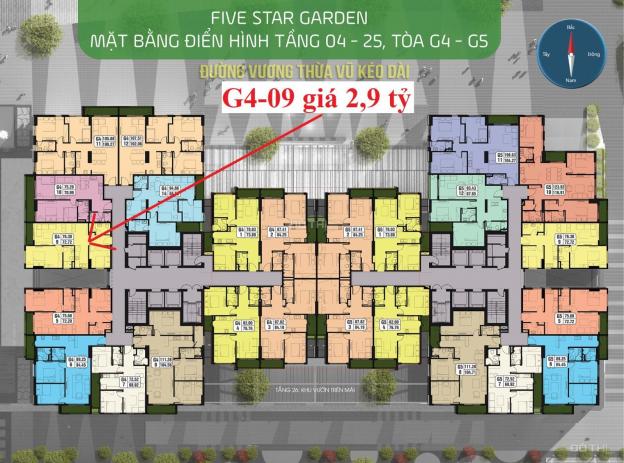 Chính chủ cần bán căn góc 72m2 chung cư Five Star Kim Giang 14269223