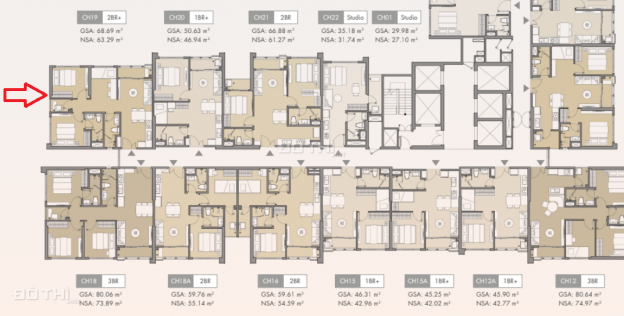 Bán căn hộ cao cấp dự án Masteri Waterfront, Gia Lâm, 2PN + 63.29m2, 68,5 tr/m2 14271655