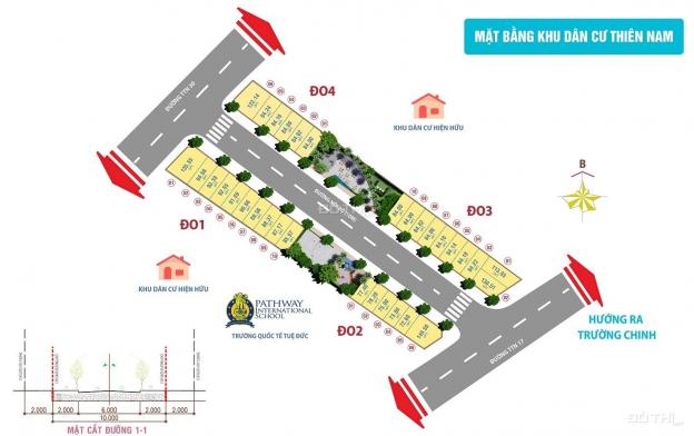 Mua đất tặng vàng KDC Thiên Nam Residence, P. Tân Thới Nhất - Q12. Sổ hồng. Giá TT 3.5 tỷ/100m2 14300413