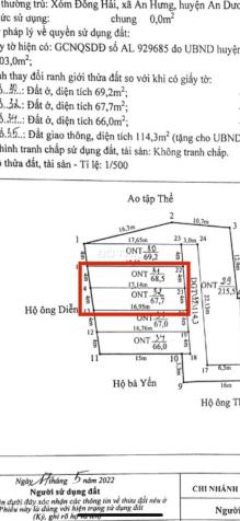 Bán 2 lô đất đẹp 68m2 gần chung cư Đồng Hải, An Hưng 14341006