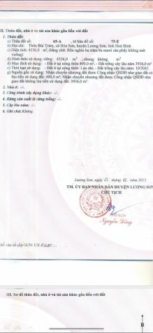 Chính chủ bán đất tại Lương Sơn, Hòa Bình, hợp làm khu du lịch sinh thái, xưởng sản xuất chỉ 3tr/m2 14341146