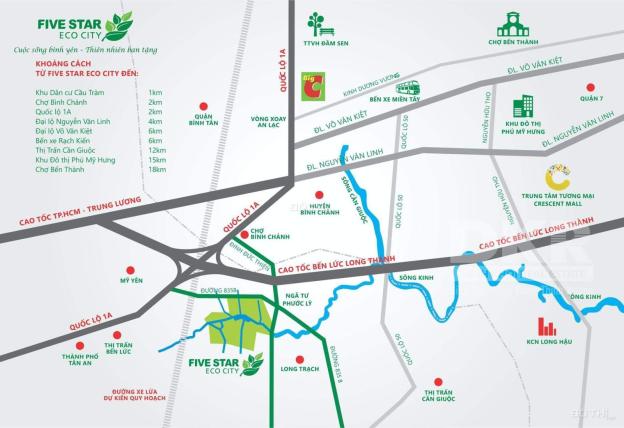 Bán đất nền dự án tại Five Star Eco City, Cần Giuộc, Long An diện tích 90m2 giá 34 triệu/m2 14358469