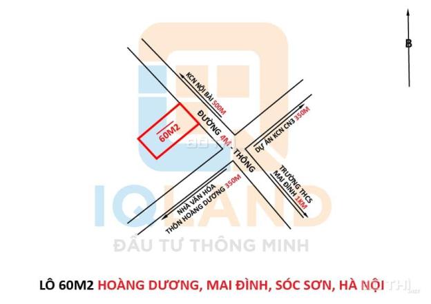 Bán 60m2 Mai Đình Sóc Sơn - nằm giữa 2 KCN Nội Bài và cụm CN CN3 - đường thông các ngả rộng 4m 14362841