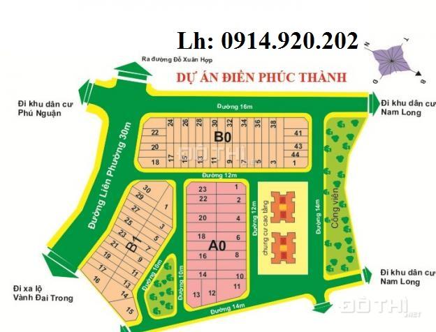Bán đất nền dự án Điền Phúc Thành, Phước Long B, Q. 9, DT 8x25m, đối diện chung cư 11067460