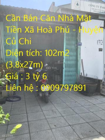 Cần Bán Căn Nhà Mặt Tiền Xã Hoà Phú - Huyện Củ Chi 14403845