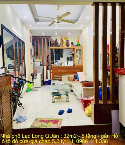 Bán nhà phố Lạc Long Quân nhỉnh 5tỷ ôtô đỗ cổng: 32m2 - 5T - gần Hồ Tây và Chợ Cây Cảnh - giá hợ 14438499