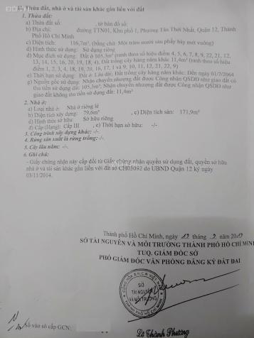 Bán nhà ở có 3 phòng trọ, 6x20m, Tân Thới Nhất, Q12, 3 tầng 14441600