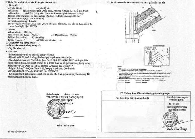 Bán nhà đất xây cao tầng MT Trần Quốc Toản, Q3, 605m2 đất, 3 sổ, XD 2 hầm + 8 tầng 14446630