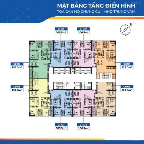 Quỹ hàng CĐT Chung Cư MHD Trung Văn, DT 105m2, sở hữu chỉ từ 2 tỷ (50%), chiết khấu 10% 14479441