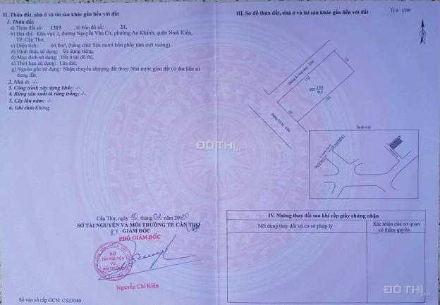 Bán đất tại phường An Khánh, Ninh Kiều, Cần Thơ diện tích 65m2 giá 2.5 tỷ 14487523