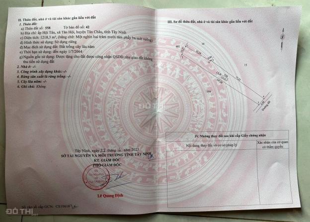 Chính chủ cần tiền gấp bán gấp lô Đất Thổ Cư, Đã có sổ 1218,3m2 14492025