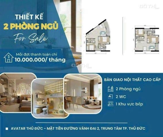 Bán căn hộ cao cấp Avatar Thủ Đức 2 phòng ngủ, thanh toán đợt đầu chỉ 133 triệu LH: 0901-992-248 14513151