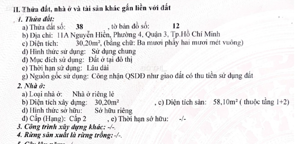 Bán nhà riêng tại Đường Nguyễn Hiền, Phường 4, Quận 3, Hồ Chí Minh diện tích 30.2m2 giá 7.5 Tỷ 14523109