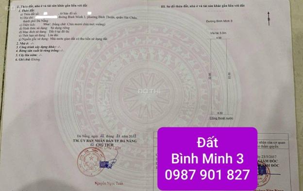 Bán đất đường Bình Minh 3, Hải Châu, gần công viên APEC  và Cầu Rồng 14529879