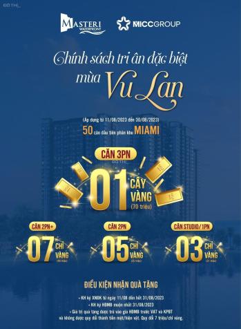 Chủ đầu tư mở bán căn hộ studio, diện tích: 30m², giá: 1.2 tỷ tại dự án masteri waterfront Gia Lâm 14558143