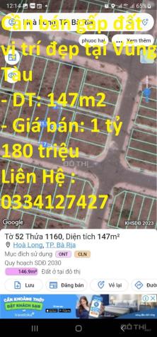 Bán đất tại Xã Hòa Long, Bà Rịa, Bà Rịa Vũng Tàu diện tích 147m2 14563361