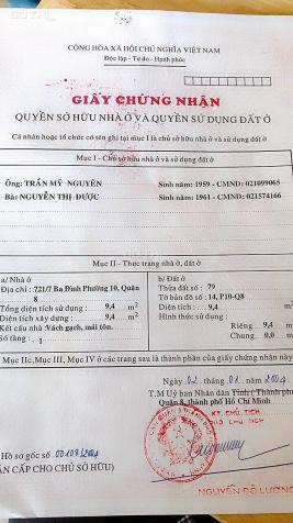 1,1 TỶ-  Bán nhà 721/7 Ba Đình, P10, Q8, SHR khu DCHH ngay chợ Ba Đình gần cầu Nguyễn Tri Phương 14568571