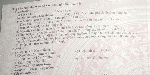 Bán nhà mt tiện XD VP/KD đường Lê Văn Việt, p.Tăng Nhơn Phú A, Q9. Dt 373.6m2~ 60,5 tỷ. 0903652452 14570598