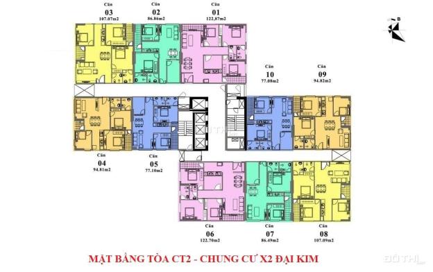 Căn góc 107m2, Bc Đông - Nam tòa CT2 chung cư X2 Đại Kim, giá 32 tr/m2, ở ngay. Lh 0903222591 14587007