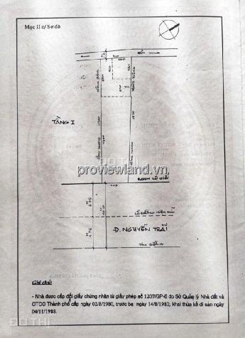 Bán nhà mặt tiền Nguyễn Trãi, Quận 1, DT 90m2 đất, nhà 1 tầng, thích hợp kinh doanh 14589346