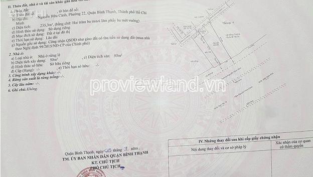 Bán lô đất Nguyễn Hữu Cảnh Bình Thạnh, 235.3m2 đất, ngang 7.5m, sổ hồng 14611581